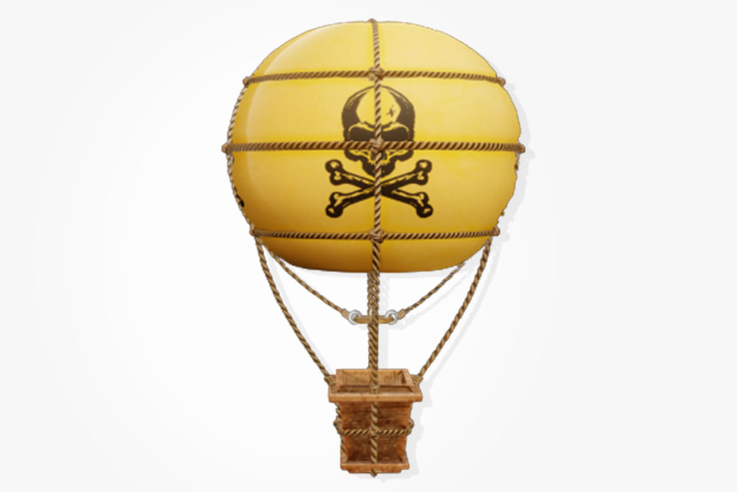 air balloon 3d model, hot air balloon 3d model, 3d flying balloon,