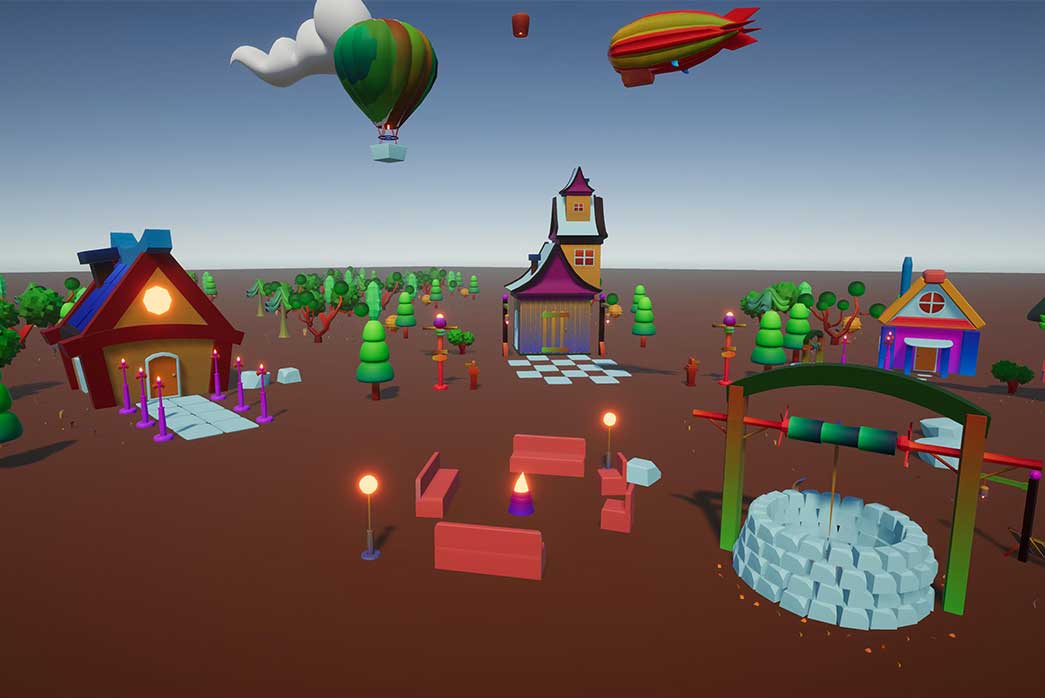 3d fantasy environment, 3d fantasy world, low poly 3d fantasy environment,